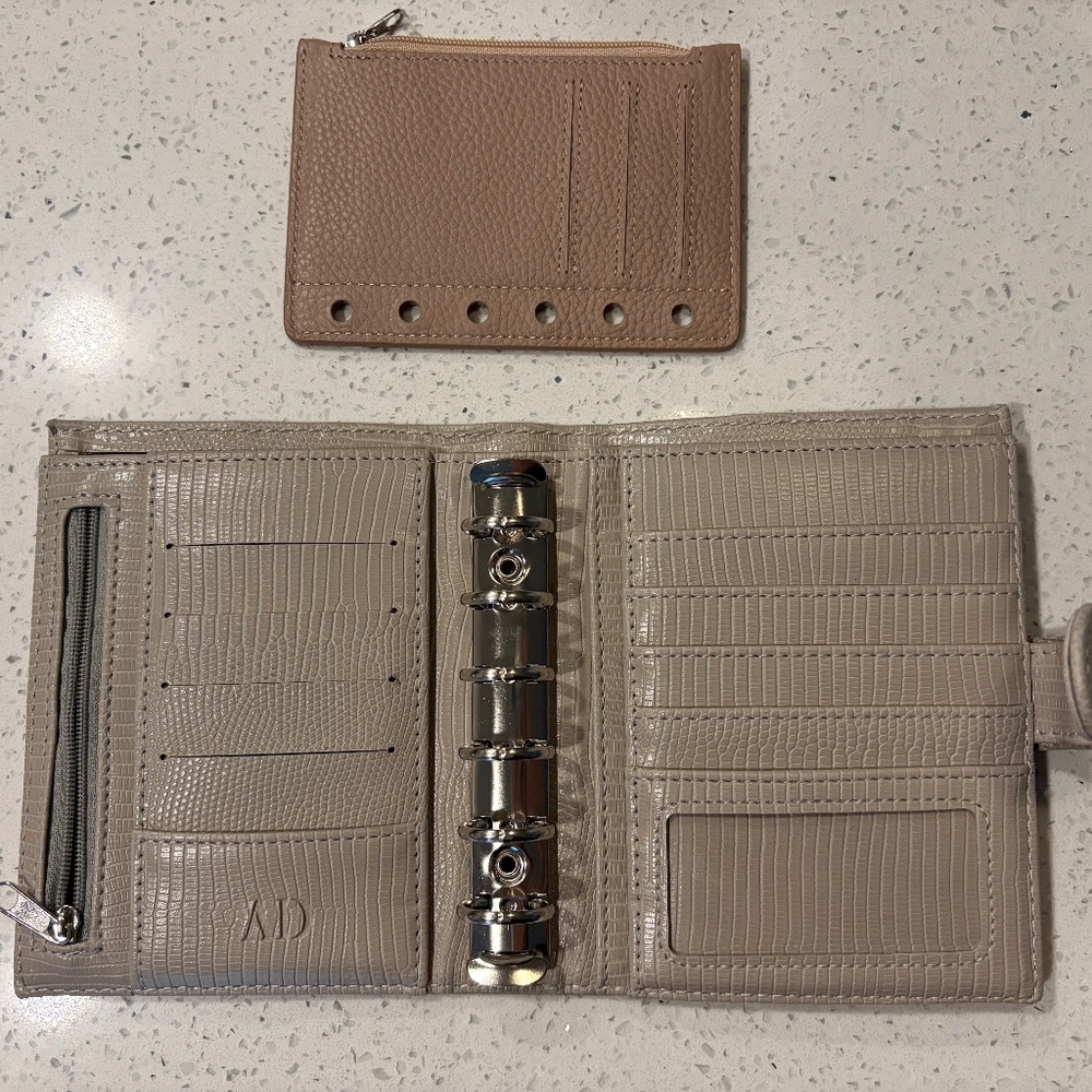 The Aesthetic Dollar Lizzie Taupe Croc A7 Binder